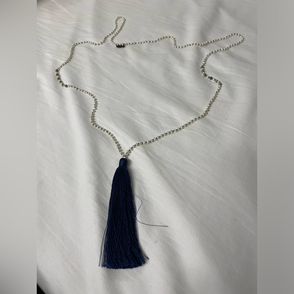 Zacasha Pearl Tassel Necklace